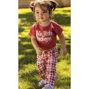Girls Infant Colosseum Scarlet Ohio State Buckeyes Sky Castle Two-Piece T-Shirt